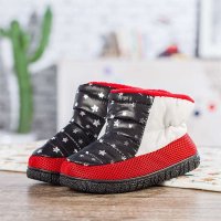 宝人(Boree) 女款白色撞色拼接保暖棉鞋93352350100