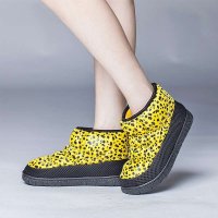 宝人(Boree)女款黄黑斑点松紧保暖棉鞋93352360430