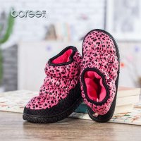 宝人(Boree)女款玫红黑斑点松紧保暖棉鞋93352360480
