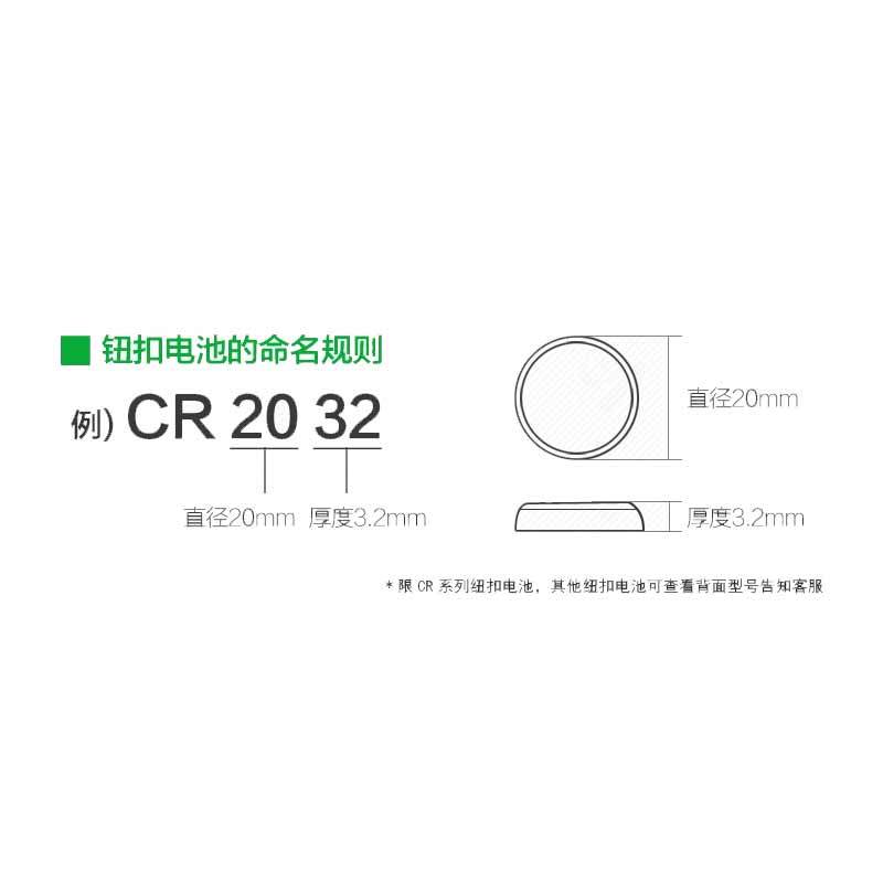 GP超霸3V纽扣电池CR2032 日本原装进口钮扣锂电子电池 5粒/卡装