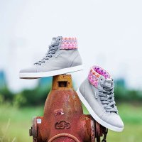 宝人(Boree) 专柜同步女款灰色牛皮毛线休闲鞋Brw80722108