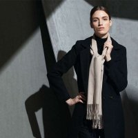 羊绒毛围巾 驼色