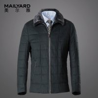 美尔雅(MAILYARD)男式棉袄 羊毛商务休闲男士棉衣 男装外套棉服 054