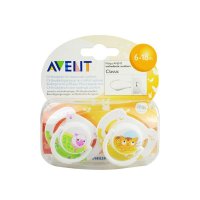 飞利浦新安怡 宝宝卡通动物安抚奶嘴（6-18个月）SCF182-24 