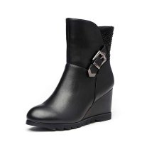 GEMEIQ/戈美其 秋冬爆款短靴女鞋短筒欧美高跟女靴防水台坡跟短靴子1915990