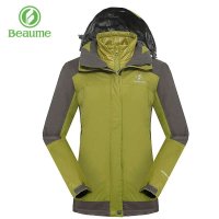 beaume北客 女款三合一冲锋衣 橄榄绿 AB0526H