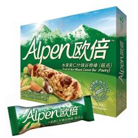 欧倍(Alpen)水果+果仁什锦谷物棒(糕点)Fruit & Nut Cereal Bars 140g (5 Bars)