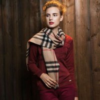 羊毛围巾 驼大巴格