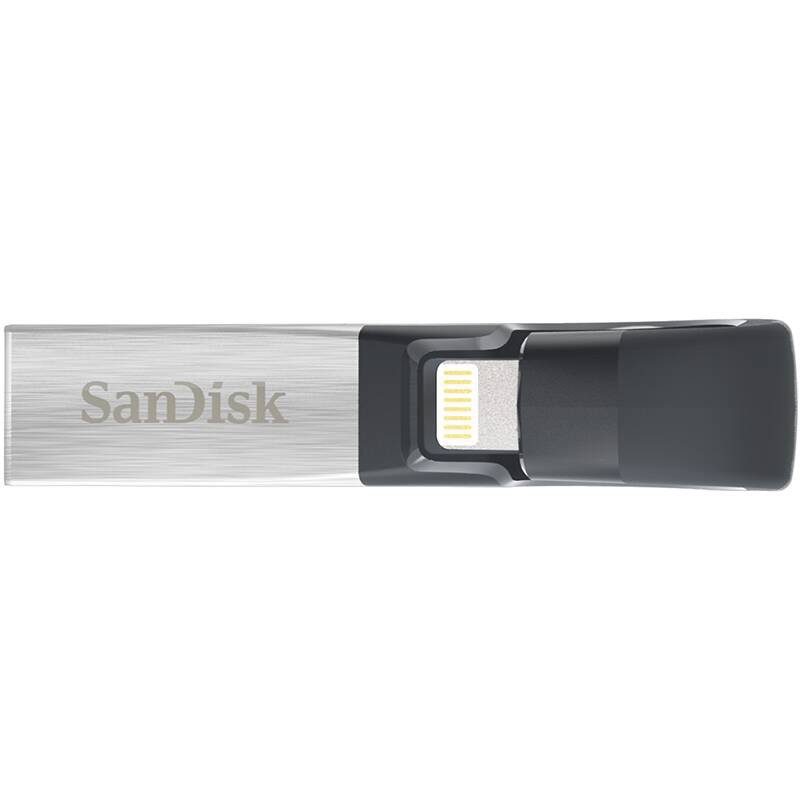 闪迪(SanDisk)iXpand V2欢欣i享128GB 苹果手机 电脑双用U盘 USB3.0银色