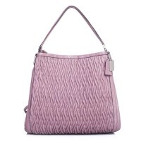 COACH蔻驰麦迪逊系列褶皱纹真皮单肩 手提包25627 SVBV8 浅珊瑚红