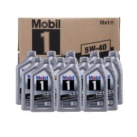 美孚(Mobil)美孚1号全合成机油 5w-40 SN级(12*1L装)