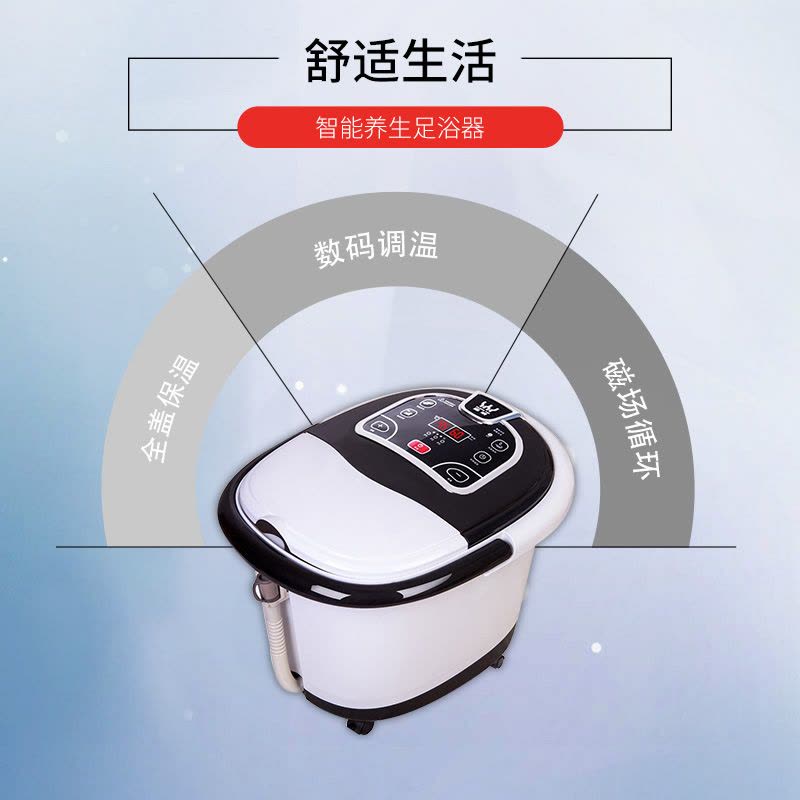 皇威(HUANG WEI) 足浴盆H_3010DS 全自动滚轮 冲浪加热 双屏显示 足浴盆图片