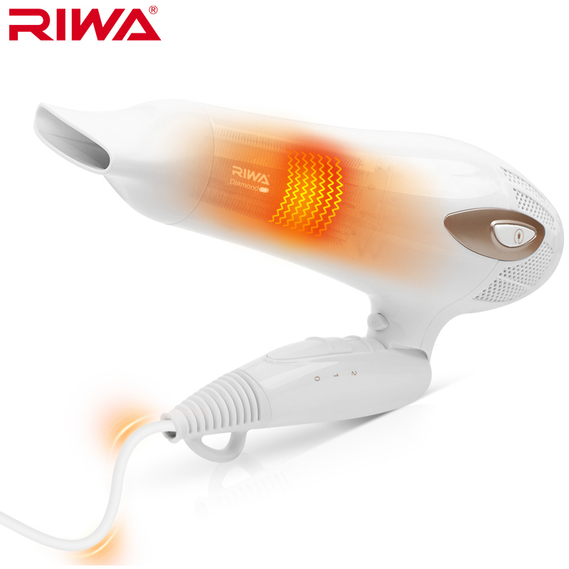 雷瓦(RIWA)Q4 2000W可折叠专业大功率电吹风恒温护发一键收线吹风机