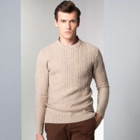 法派2015秋冬男装男士羊毛衫男士圆领K1B27541