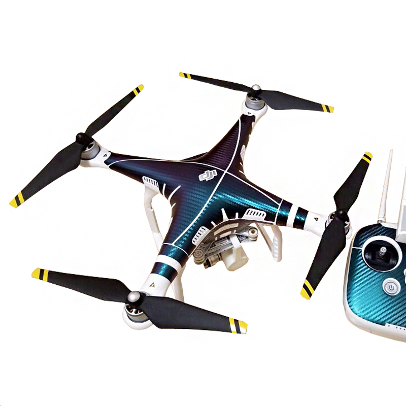 DJI大疆精灵Phantom 3 9450碳纤增强自紧桨叶 螺旋桨 个性飞行配件 黑白彩条
