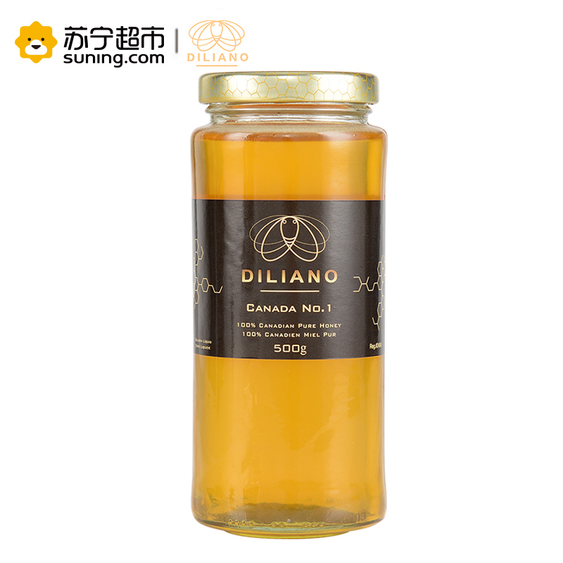 帝丽爱诺(DILIANO)四叶草蜂蜜 500g 单瓶装 加拿大进口蜂蜜冲调