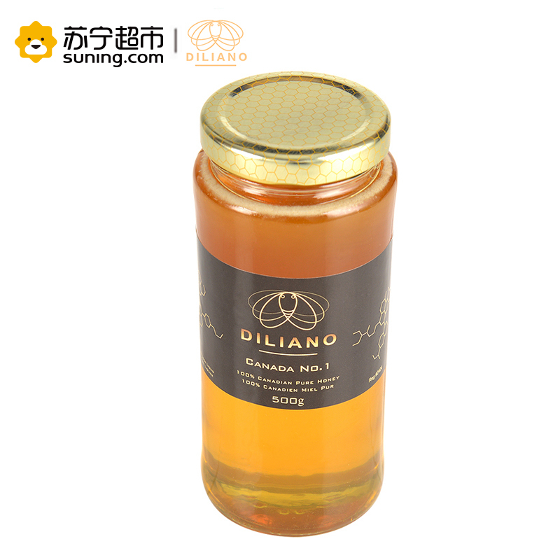 帝丽爱诺(DILIANO)四叶草蜂蜜 500g 单瓶装 加拿大进口蜂蜜冲调