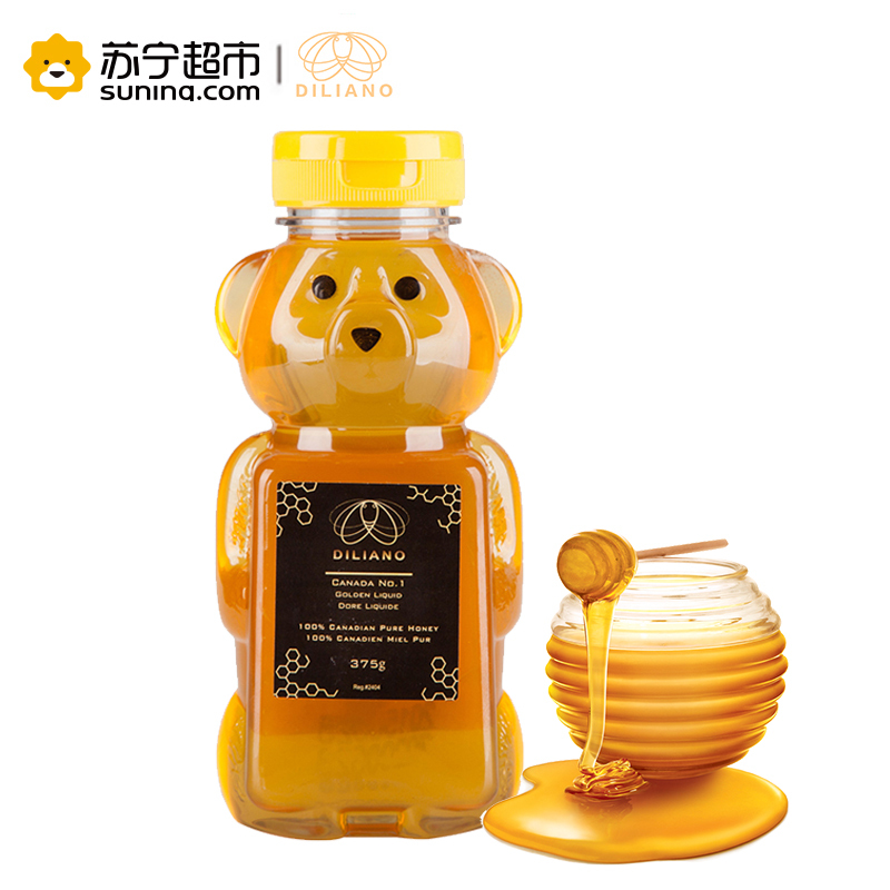 帝丽爱诺(DILIANO)四叶草蜂蜜 375g 单瓶装 加拿大进口蜂蜜冲调