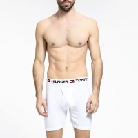 [美国直采 官方正品]Tommy Hilfiger 男士纯棉内裤多色4条(白+暗红+深蓝) 09T0 006 / 099 多色