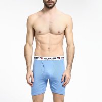 [美国直采 官方正品]Tommy Hilfiger 男士纯棉内裤多色4条(灰+深蓝)09T0 321 / 099 多色