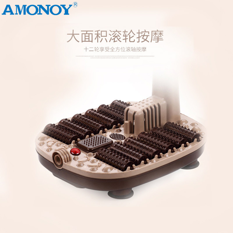 雅美娜(AMONOY)足浴盆9401BX 电加热恒温加热 12滚轮按摩 足浴器外排水