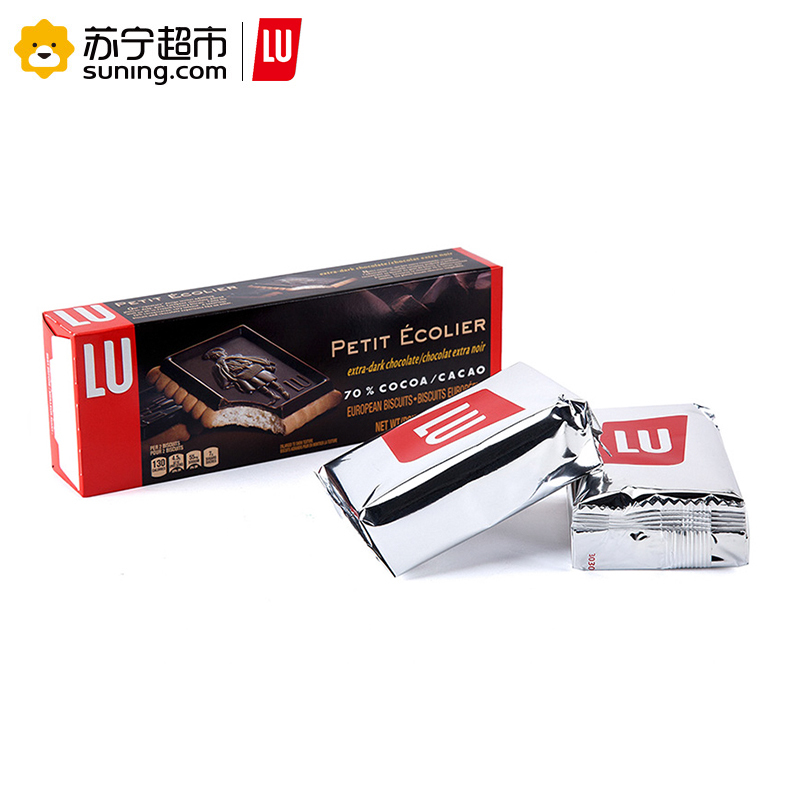 露怡(LU)特浓70%可可黑巧克力饼干 150g/盒
