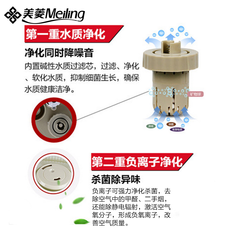 美菱(MELING) 加湿器MH-460 高端微电脑智能净化热雾带遥控 家用超静音香薰零辐射空气加湿办公室杀菌