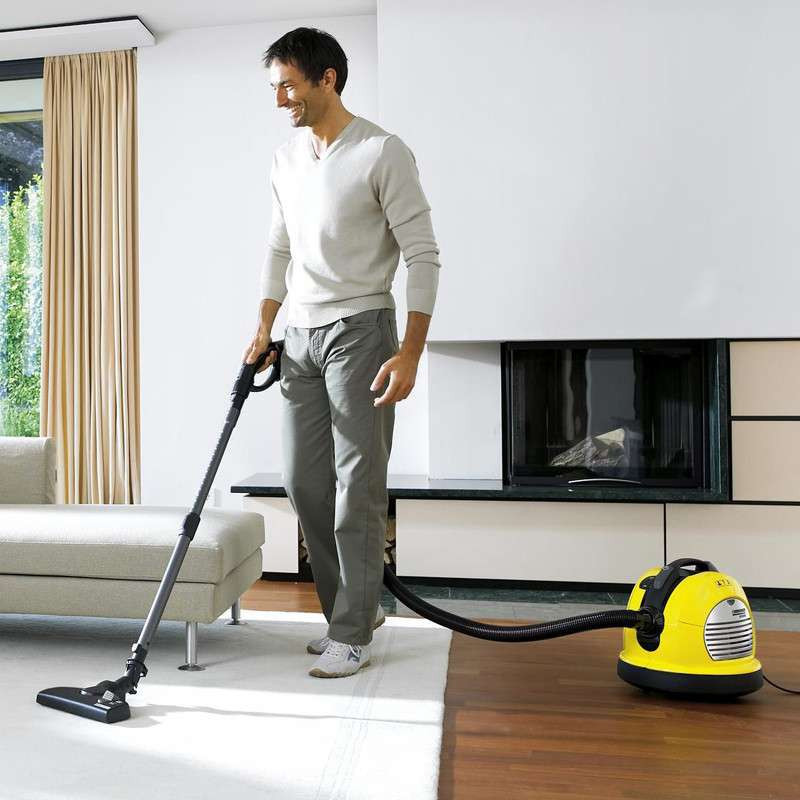 德国凯驰(KARCHER) 卧式吸尘器VC6300家用真空干式强力HEPA除尘机原装进口织物类尘袋’1600’W