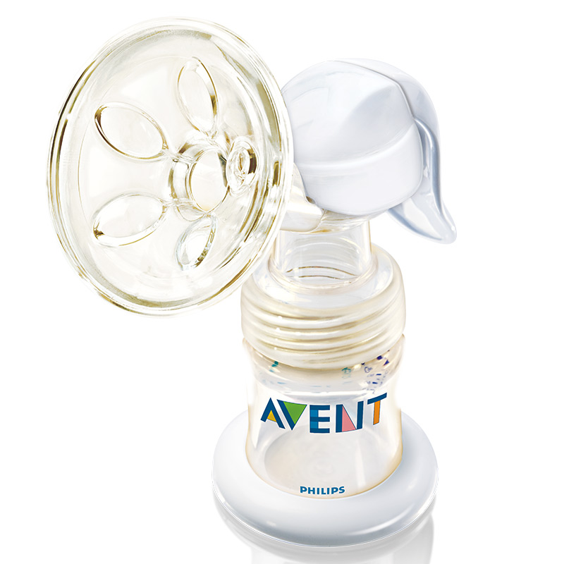 飞利浦 AVENT 吸奶器 经典系列新安怡花瓣按摩垫手动吸乳器PES SCF300/88