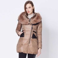 ANNA COSMO女式优雅大兔毛领羽绒服ISA21331