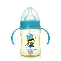优优马骝(YoYoMonkey) 寛口PPSU奶瓶 MS2015 180ml 蓝色