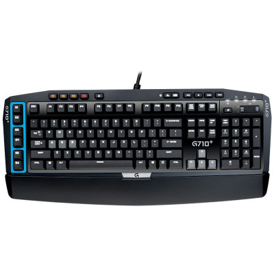 罗技(Logitech)G710+Blue有线背光机械游戏逆战/英雄联盟LOL/CF樱桃轴吃鸡键盘 青轴