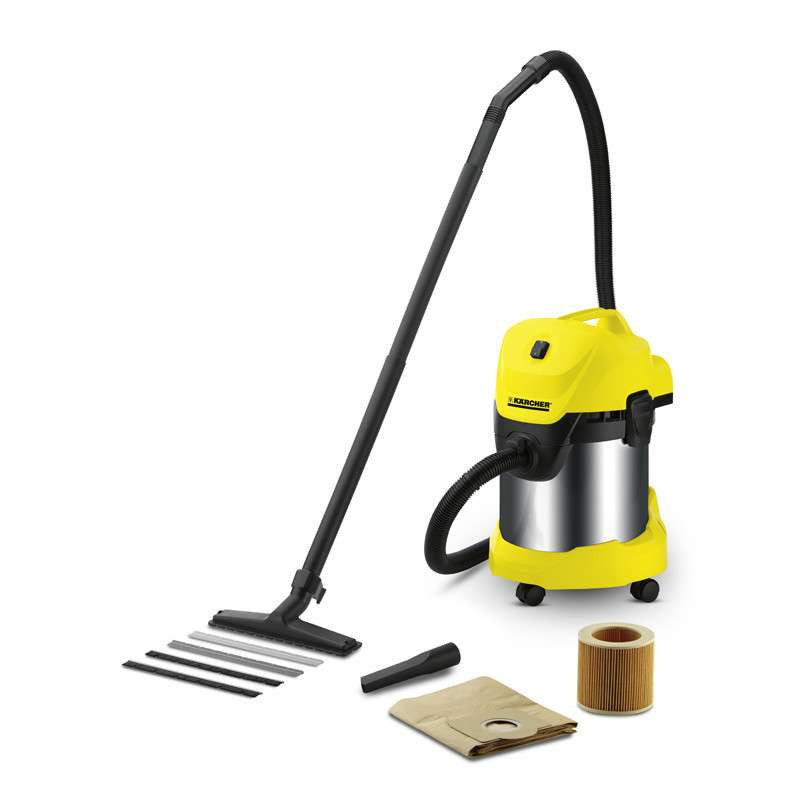德国凯驰(KARCHER)吸尘器MV3机械式家用干湿两用式桶式吸尘器带吹风多功能强力除尘地毯式尘盒/尘桶‘1300’W