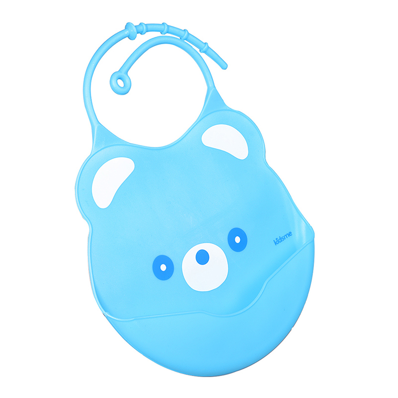 亲亲我（kidsme） 硅胶饭兜（蓝色）
