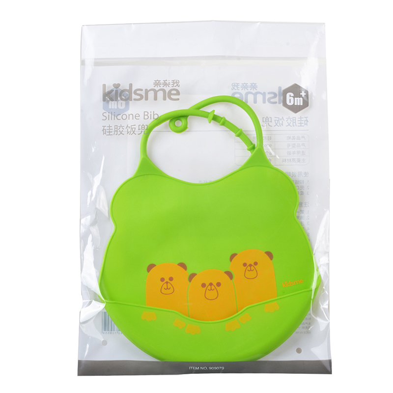 亲亲我(kidsme) 硅胶饭兜(绿色)