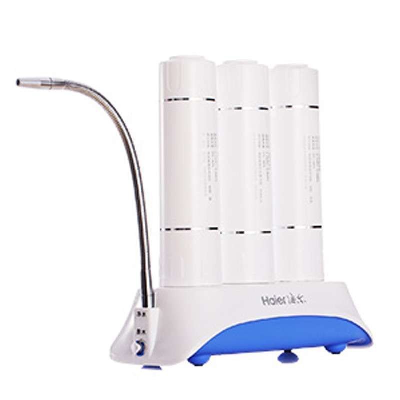 海尔台式净水器HU203-3家用厨房台上式净水机自来水过滤器