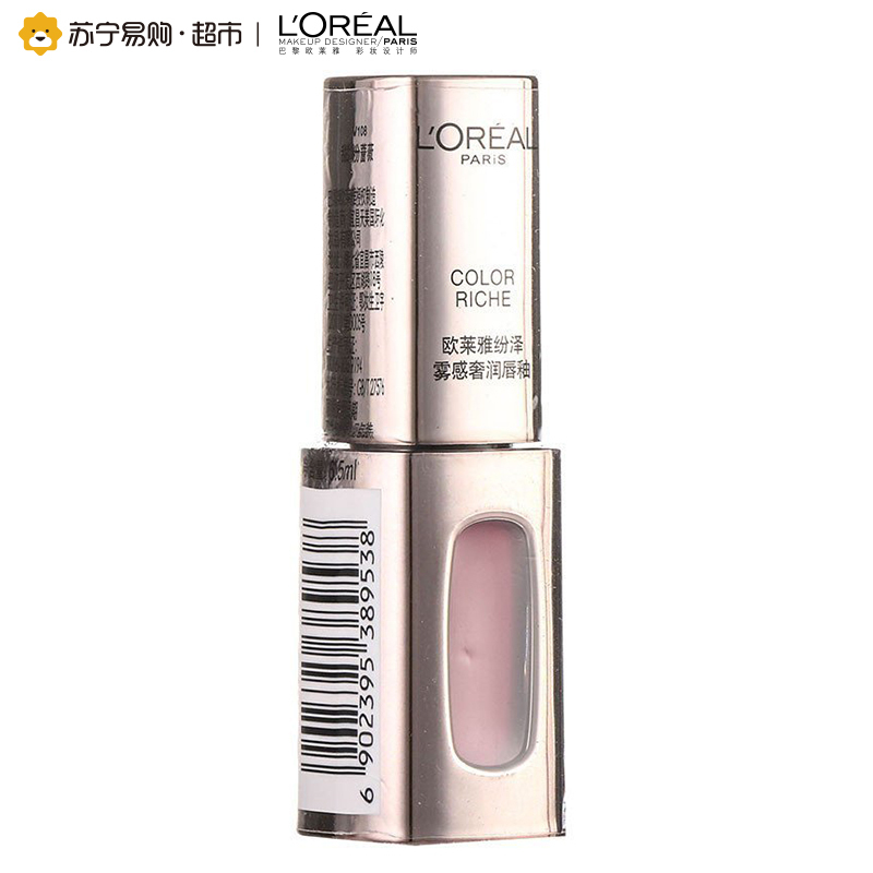 欧莱雅(LOREAL)纷泽雾感奢润唇釉6.5ml V108甜粉蔷薇 显色 L’OREAL唇彩