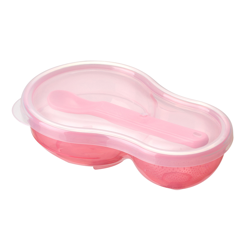 [苏宁自营]日康(rikang)磨盒 RK-3708 便携磨器 宝宝辅食碗 安全PP环保 喂食两用碗