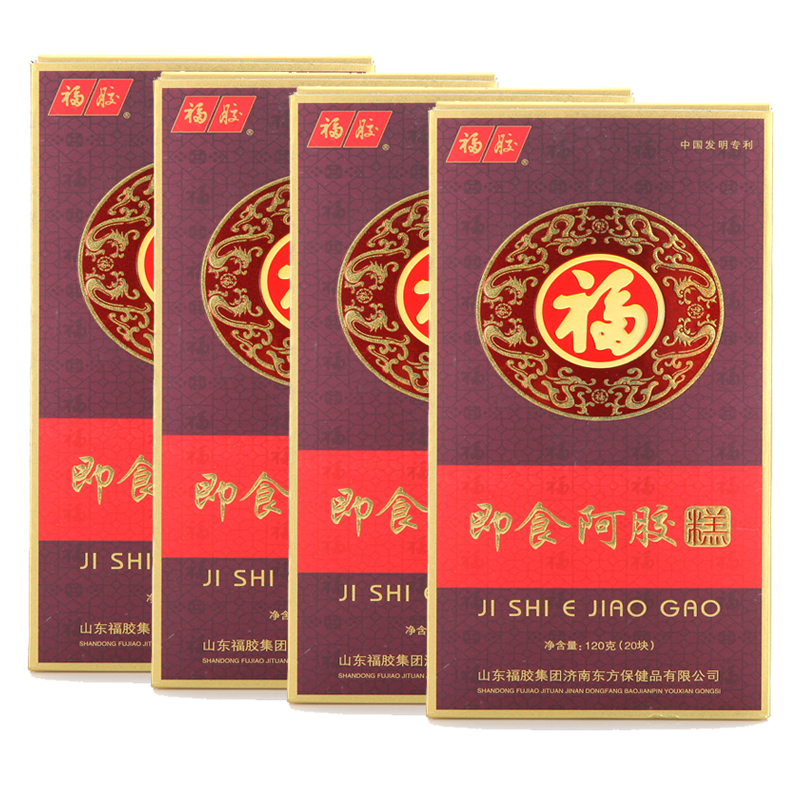 [苏宁超市]福胶 即食阿胶糕(非礼盒装) 4盒*120g