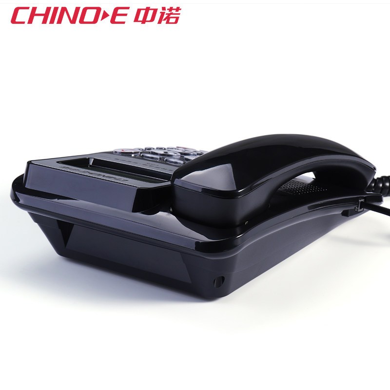 中诺(CHINO-E) C228 一键通/可接分机/免电池电话机座机办公/家用座机电话/固定电话座机 黑色