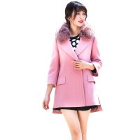 妞娜七分袖羊绒大衣NP154009E6