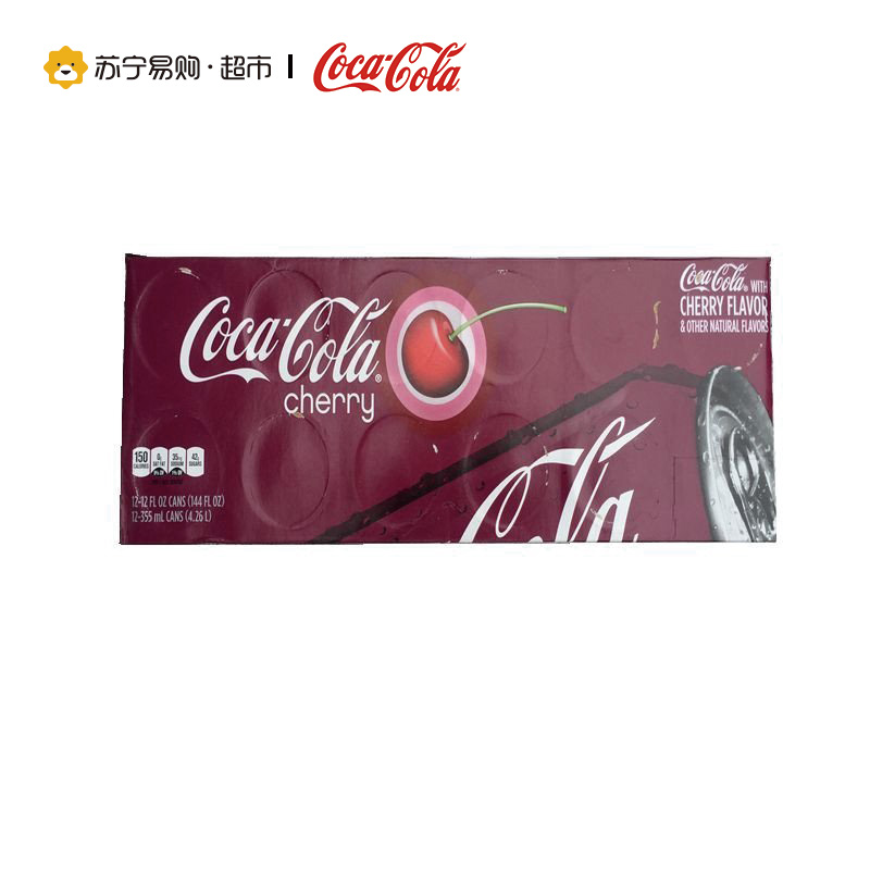 可口可乐碳酸饮料(美国)樱桃味355ml*12高清大图