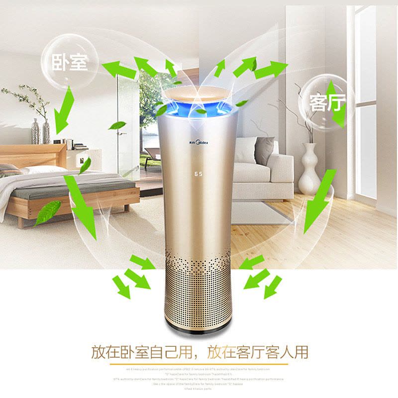 美的(Midea)空气净化器 KJ500G-A11 除雾霾甲醛PM2.5二手烟WIFI智能500CADR家用40-60㎡图片