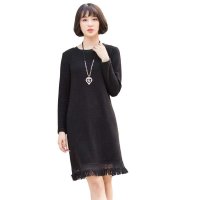 妞娜花边流苏时尚简洁连衣裙NP154042H1