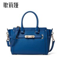 歌莉娅2015秋季新款手提女包时尚牛皮单肩包气质OL翅膀包288深蓝