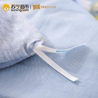 [苏宁易购超市]迎馨全棉高支高密斜纹印花四件套花语浓浓紫色1.5/1.8m床