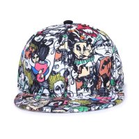 UNKELVOLK/达克沃 潮牌手绘涂鸦图腾个性平沿板帽嘻哈街头棒球帽