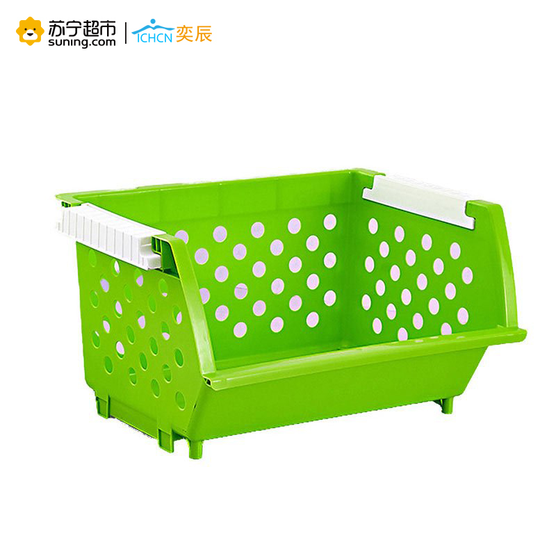 奕辰 加厚可叠加水果筐缕空爱心收纳筐置物架