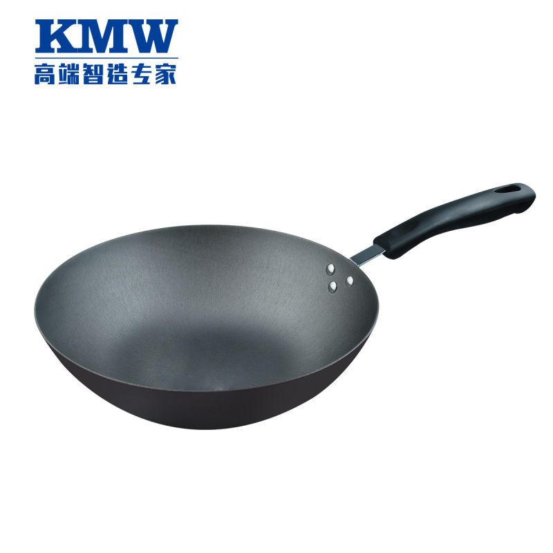 KMW爱家炒锅两件套KMWAJZ002-SN 精致铸铁炒锅套装 304钢汤锅 炒汤两件套