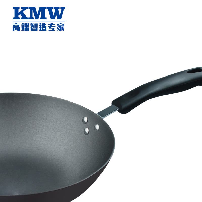 KMW爱家炒锅两件套KMWAJZ002-SN 精致铸铁炒锅套装 304钢汤锅 炒汤两件套图片